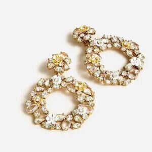 J. Crew | Colorful Floral Hoop Earrings